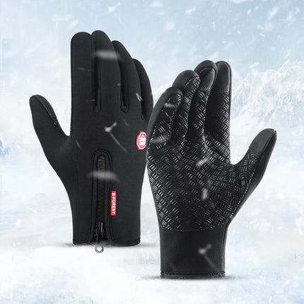 Waterproof Winter Touchscreen Gloves – Warm Fleece Motorcycle & Sports Riding Gloves