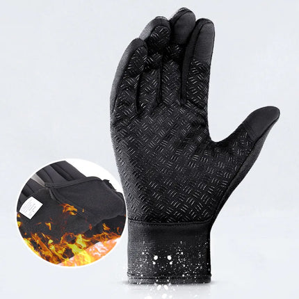 Waterproof Winter Touchscreen Gloves – Warm Fleece Motorcycle & Sports Riding Gloves