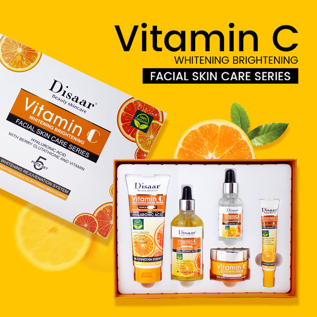 Vitamin C Brightening Skin Care Set – Hydrating, Moisturizing & Glow Boosting Facial Kit